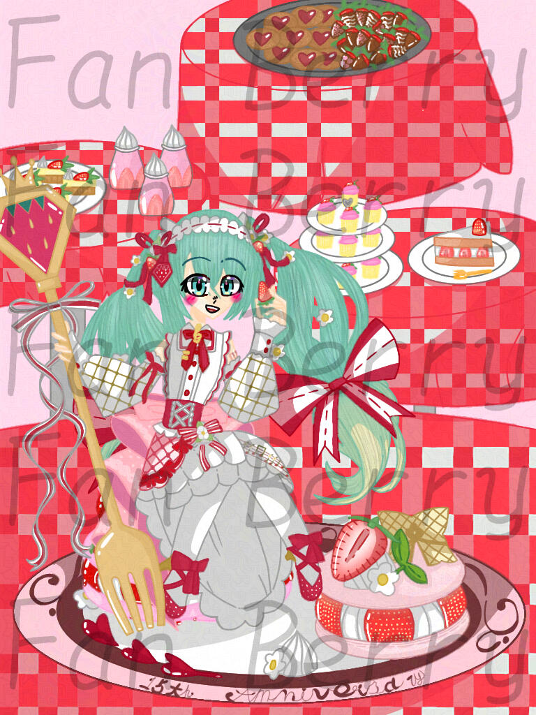(Newest Example) Strawberry Miku (15th Anniversary Hatsune Miku)